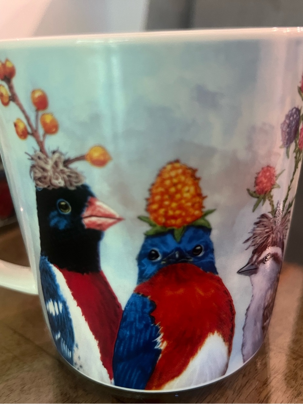 Set of 4 PPD Vicki Sawyer 16 oz Bone China bird squirrel mugs - Picture 10 of 10